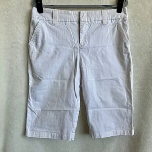 Sonoma White Bermuda Chino Long Shorts Capris Cropped Pants Size 12